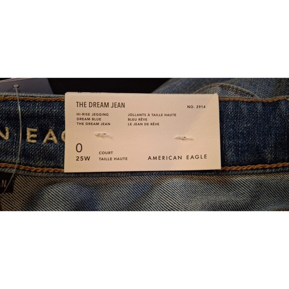 American Eagle -Dream Blue The Dream Jean High Rise Jegging Size 0 Short 25W NWT - Picture 13 of 16